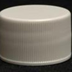 28-410, P/P Continuous Thread Closure, P/E Foam .035 Land Ribbed Skirt, Smooth Top, 