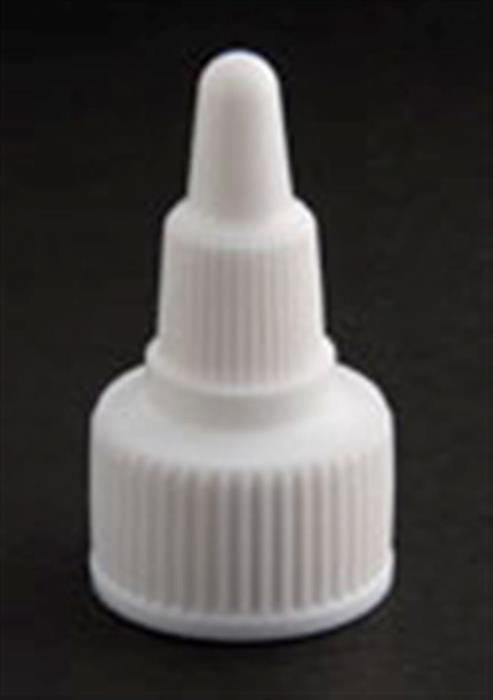 20-410, LDPE Spout Closure, .025" orifice Valve/Plug Ribbed Skirt, Twist Open/Clos