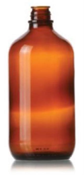 1 ltr Glass Packer, Round, Amber, 33-430