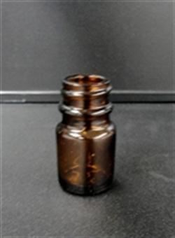 6 cc Glass Packer, Round, Amber, 20-400 GPI finish