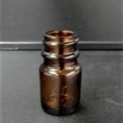 6 cc Glass Packer, Round, Amber, 20-400 GPI finish