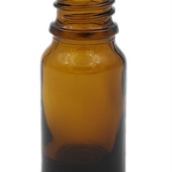 10 ml Glass Boston Round, Round, Amber, 18mm finish