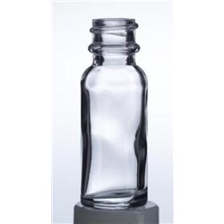 0.45 oz Glass Type 3 Boston Round, Round, Flint, 18-400 GPI finish Iso