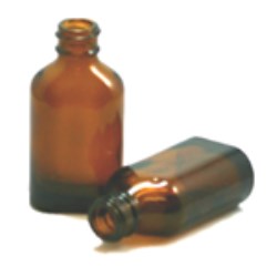 1 oz Glass Straight Sided, Oval, Amber, 20-400