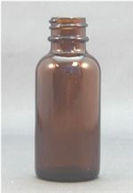 1 oz Glass Boston Round, Round, Amber, 20-400
