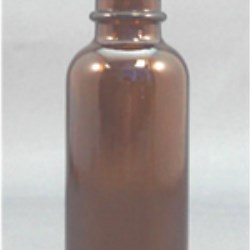 1 oz Glass Boston Round, Round, Amber, 20-400