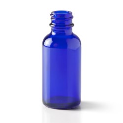 1 oz Glass Boston Round, Round, Cobalt Blue, 20-400