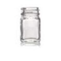 1 oz Glass Straight Sided, Square, Flint, 33-400