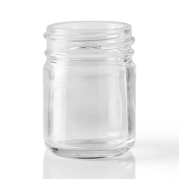 1 oz Glass Jar, Round, Clear, 38-400 GPI finish Straight Sided