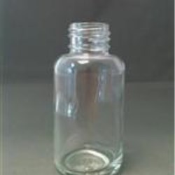 50 ml Glass Boston Round, Round, Flint, 24-410 Tall