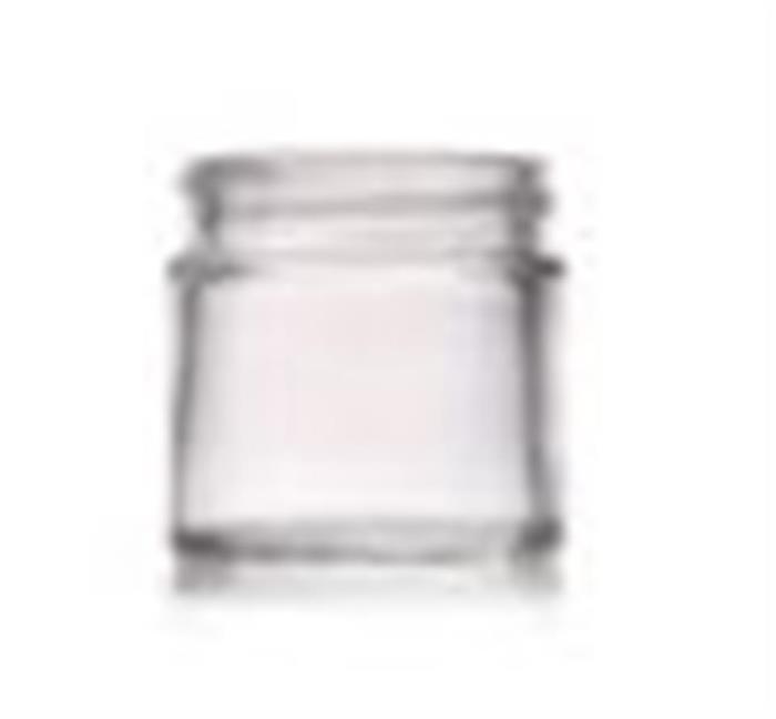 1 oz Glass Jar, Round, Flint, 43-405 Straight Sided
