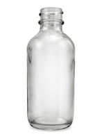 2 oz Glass Boston Round, Round, Flint, 20-400