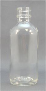 2 oz Glass Boston Round, Round, Flint, 20-400