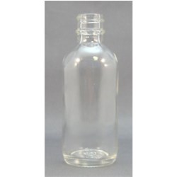 2 oz Glass Boston Round, Round, Flint, 20-400