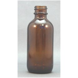 2 oz Glass Boston Round, Round, Amber, 20-400