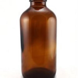 2 oz Glass Boston Round, Round, Amber, 20-400