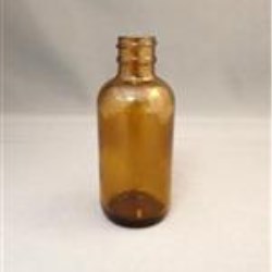 60 ml Glass Boston Round, Round, Amber, 20-400