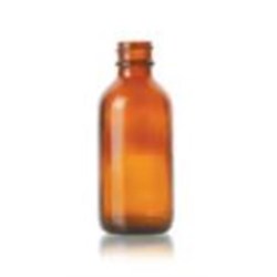 2 oz Glass Boston Round, Round, Amber, 20-400
