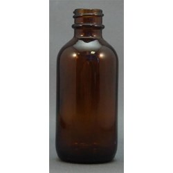 2 oz Glass Boston Round, Round, Amber, 20-400 