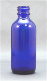 2 oz Glass Boston Round, Round, Cobalt Blue, 20-400