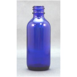 2 oz Glass Boston Round, Round, Cobalt Blue, 20-400