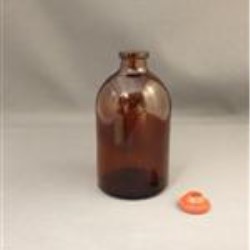 100 ml Glass Vial, Round, Amber, 20-7.6 mm finish Iso 
