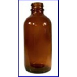 4 oz Glass Boston Round, Round, Amber, 22-400