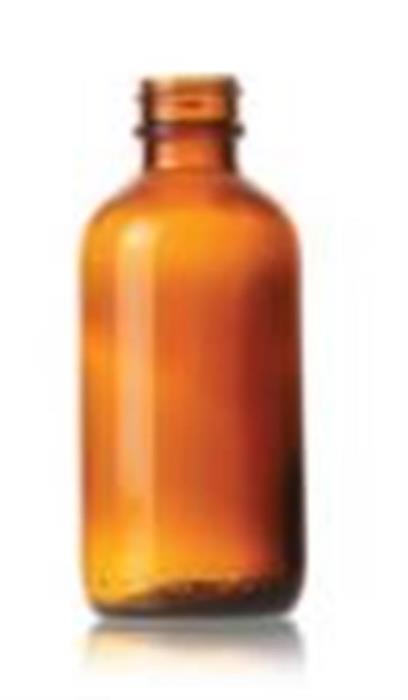 4 oz Glass Boston Round, Round, Amber, 22-400