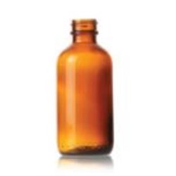 4 oz Glass Boston Round, Round, Amber, 22-400