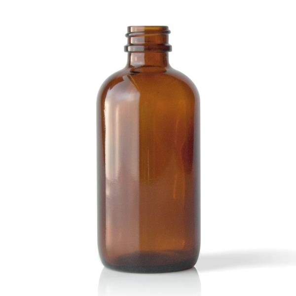 4 oz Glass Boston Round, Round, Amber, 22-400