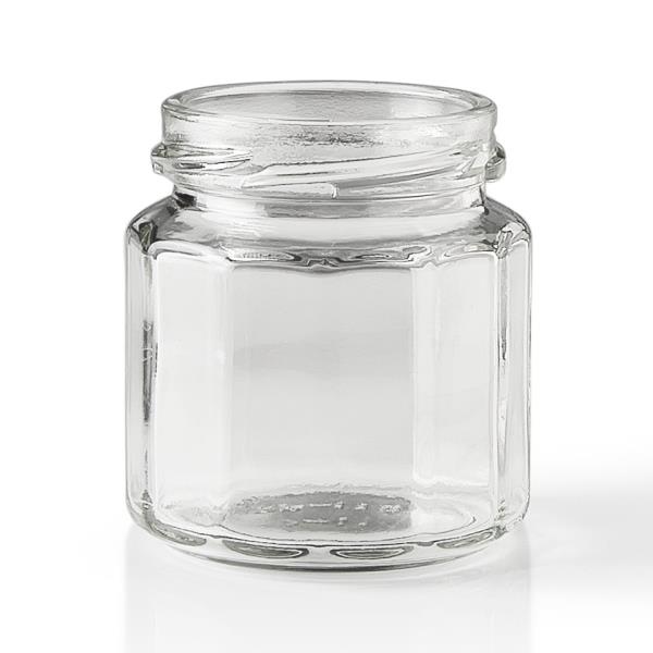 120 ml Glass Jar, Dodecagon, Clear, 53-2030