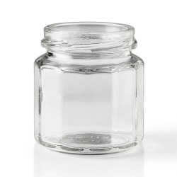 120 ml Glass Jar, Dodecagon, Clear, 53-2030