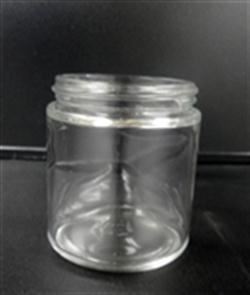 4 oz Glass Jar, Round, Flint, 58-400 GPI finish Clear Coating