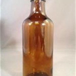 250 cc Glass Type 3 Vial, Round, Amber, 20mm finish 