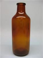 250 ml Glass Type 3 Vial, Round, Amber, 30-2710 Long Neck 