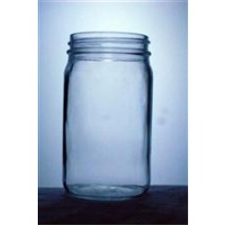 8 oz Glass Jar, Round, Flint, 58-405 
