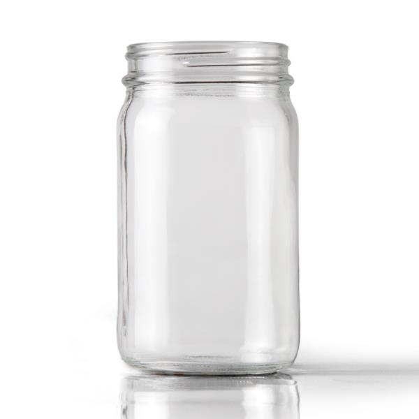 8 oz Glass Jar, Round, Flint, 58-405