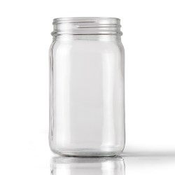 8 oz Glass Jar, Round, Flint, 58-405 