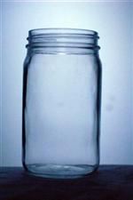 8 oz Glass Jar, Round, Flint, 58-2020