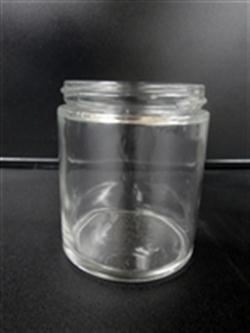 8 oz Glass Jar, Round, Flint, 70-400 GPI finish Straight Sided