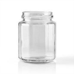 9 oz Glass Jar, Dodecagon, Flint, 63-2030
