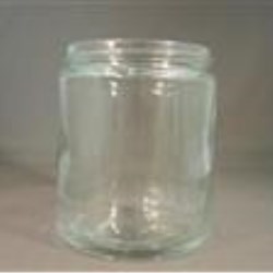 8 oz Glass Jar, Round, Flint, 70-400 Straight Sided
