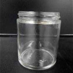8 oz Glass Jar, Round, Flint, 70-400 Straight Sided
