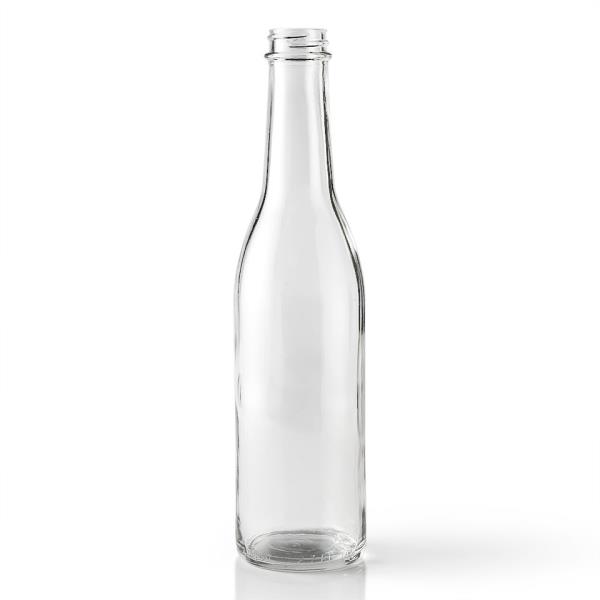 12 oz Glass Long Neck, Round, Clear, 28-405