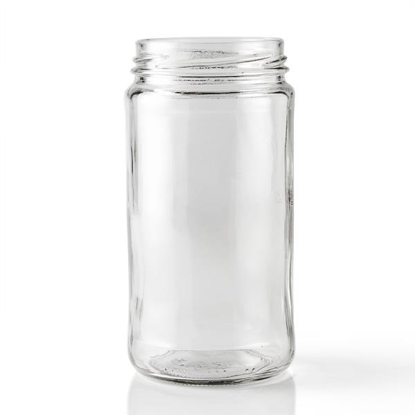 12 oz Glass Jar, Round, Clear, 63-405