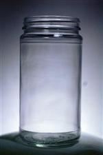 12 oz Glass Jar, Round, Flint, 63-2030