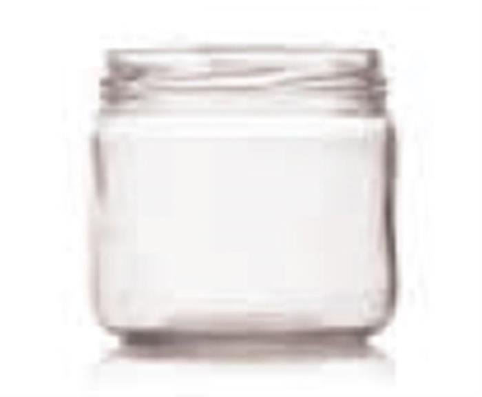 12 oz Glass Jar, Round, Flint, 82-2040 Straight Sided