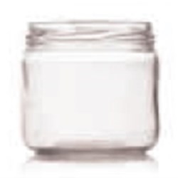 12 oz Glass Jar, Round, Flint, 82-2040 Straight Sided