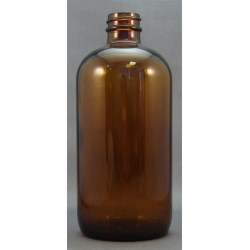 16 oz Glass Boston Round, Round, Amber, 28-400