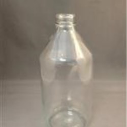 500 cc Glass Type 2 Boston Round, Round, Flint, 28-2717 Graduated 